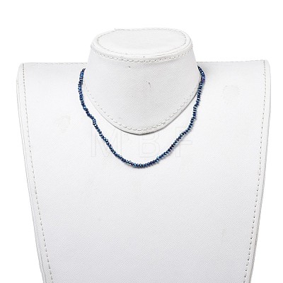 Electroplate Glass Beaded Necklaces NJEW-JN02793-01-1