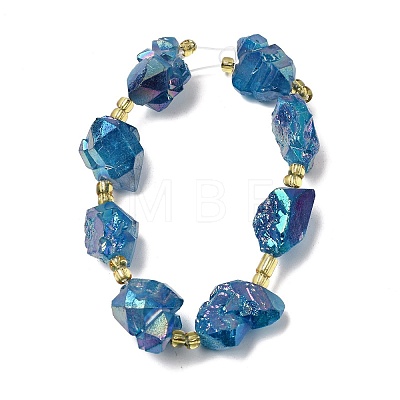Electroplated Raw Rough Natural Amethyst Beads Strands G-Z131-J02-02-1