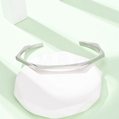 304 Stainless Steel Cuff Bangles BJEW-P373-01P-1