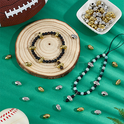 80Pcs 2 Colors Zinc Alloy European Beads FIND-PH0061-74-1