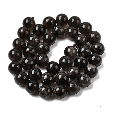 Natural Smoky Quartz Beads Strands X-G-B167-A09-10mm-1