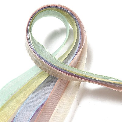 Polyester and Nylon Striped Ribbon Sets DIY-Z029-01S-1