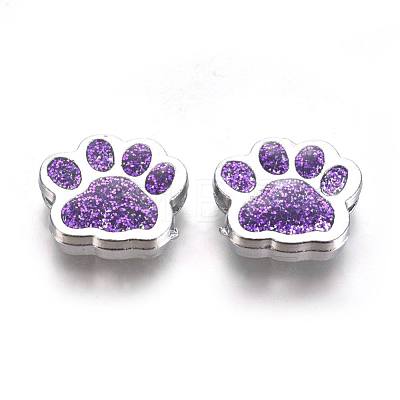 Alloy Enamel Slider Charms ENAM-WH0047-11G-1