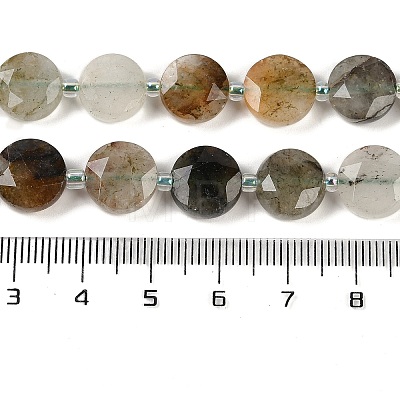 Natural Green Rutilated Quartz Beads Strands G-C116-A24-01-1