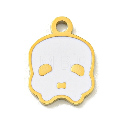 Halloween Theme Ion Plating(IP) 304 Stainless Steel Enamel Pendants STAS-M011-04A-1