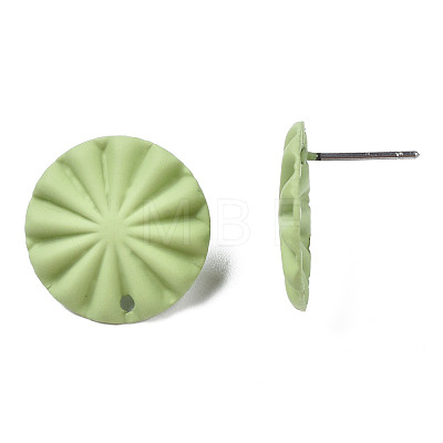 Spray Painted Iron Stud Earring Findings IFIN-N008-017A-1