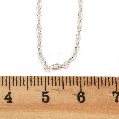 Brass Cable Chains Necklaces for Women NJEW-D302-47S-1