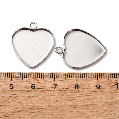 304 Stainless Steel Pendant Cabochon Settings STAS-D379-09C-P-1