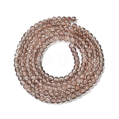 Crackle Glass Beads Strands CCG-Q001-4mm-07-1