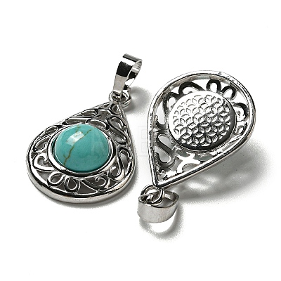 Synthetic Turquoise Pendants G-Q158-05P-23-1