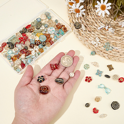 120Pcs 8 Styles Transparent Acrylic Beads MACR-BM0001-05-1