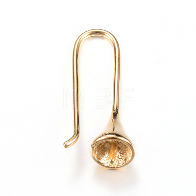 Brass Earring Hooks X-KK-R037-03KC-1