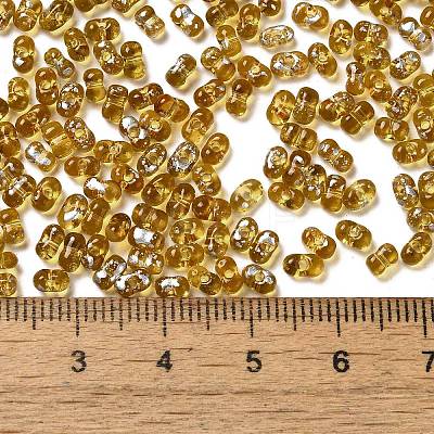 Spray Painted Glass Seed Beads SEED-F005-03A-02-1