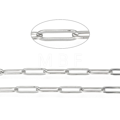 304 Stainless Steel Paperclip Chains CHS-F010-01F-P-1