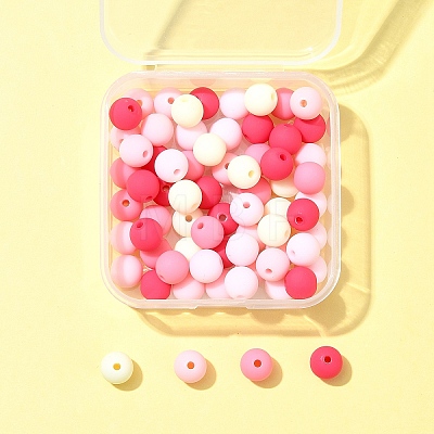 70Pcs Rubberized Style Acrylic Beads MACR-FS0001-71B-1