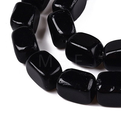 Natural Black Stone Beads Strands G-T138-88-1