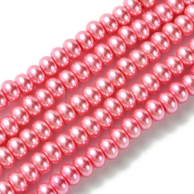 Eco-Friendly Spray Painted Glass Rondelle Bead Strands DGLA-L003-3x5mm-26-1
