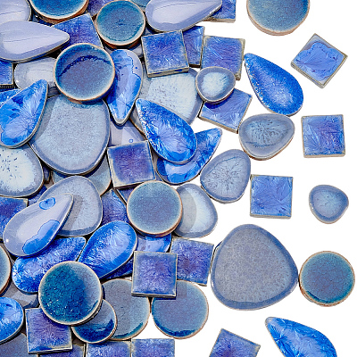 500G 4 Styles Round Porcelain Cabochons DIY-SP0007-69-1