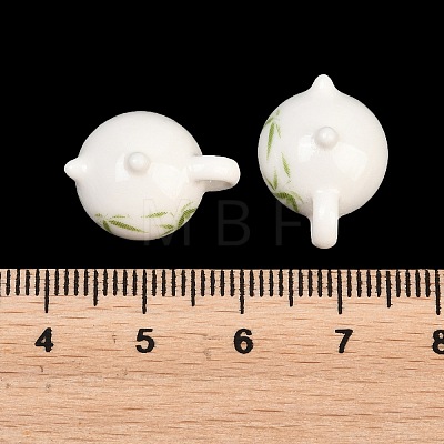 Handmade Printed Porcelain Beads PORC-T136-03C-02-1