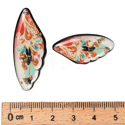 4Pcs 4 Styles Transparent Epoxy Resin Pendants RESI-B032-02D-1