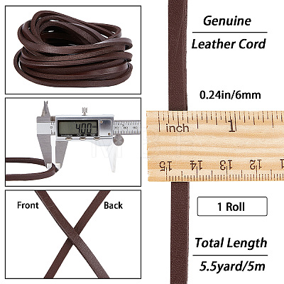 Gorgecraft Flat Cowhide Leather Cord WL-GF0001-10B-03-1