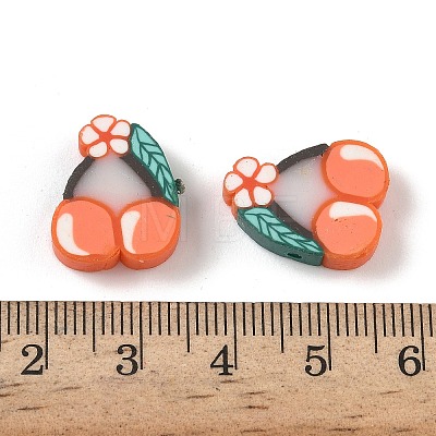 Fruit & Vegetable Theme Handmade Polymer Clay Beads CLAY-F006-02E-1