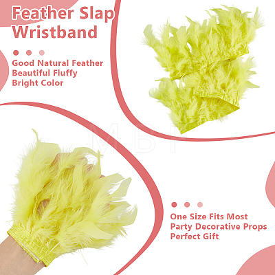 Feather Bracelets Wrist Band AJEW-WH0591-443C-1
