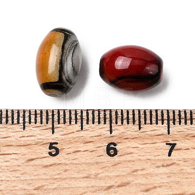 30Pcs Opaque Glass Beads X-EGLA-L047-10-1