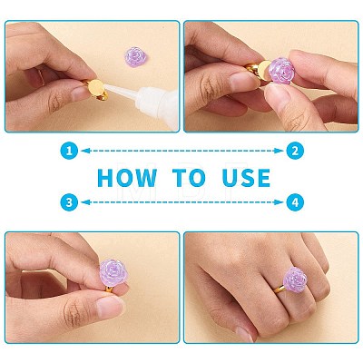 DIY Rose Flower Earring & Finger Ring Making Kit DIY-SZ0008-45-1