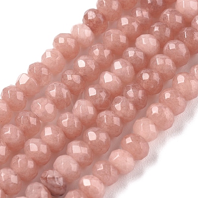 Dyed Natural Malaysia Jade Rondelle Beads Strands G-E316-2x4mm-42-1