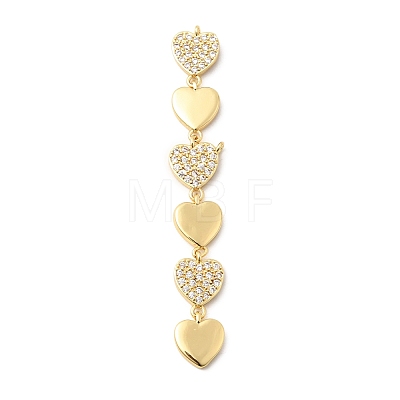 Brass Micro Pave Cubic Zirconia Big Pendants KK-C164-01F-G-1