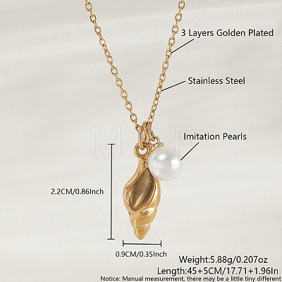Ocean 204 Stainless Steel Sea Animals Pendant Cable Chain Necklaces for Women WG5B3FA-01-1