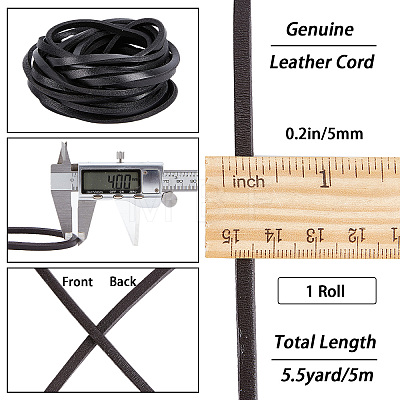 Gorgecraft Flat Cowhide Leather Cord WL-GF0001-10A-03-1