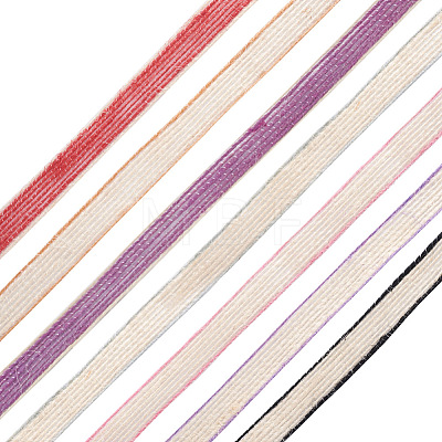 7 Bundles 7 Colors Burlap Ribbon OCOR-TA0001-41-1