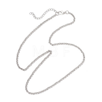 304 Stainless Steel Rolo Chain Necklaces NJEW-JN05772-1