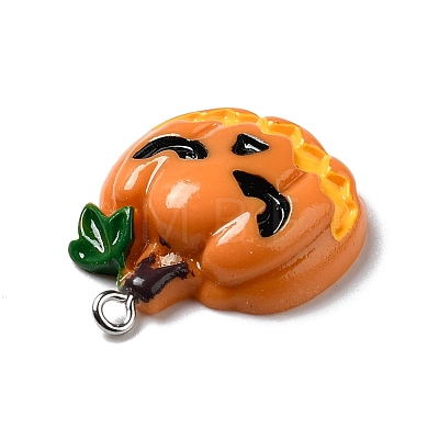 Halloween Opaque Resin Pendants RESI-B011-08-1