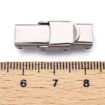 Tarnish Resistant Smooth Surface 201 Stainless Steel Watch Band Clasps STAS-R063-64-1