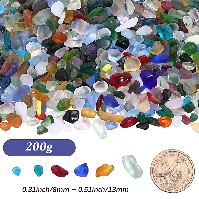 200G Frosted Glass Beads FGLA-PA0001-03-1