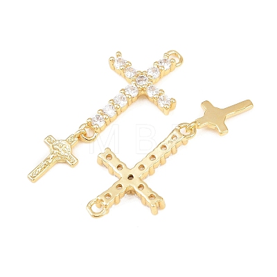 Brass Micro Pave Cubic Zirconia Pendants KK-C162-102B-G-1