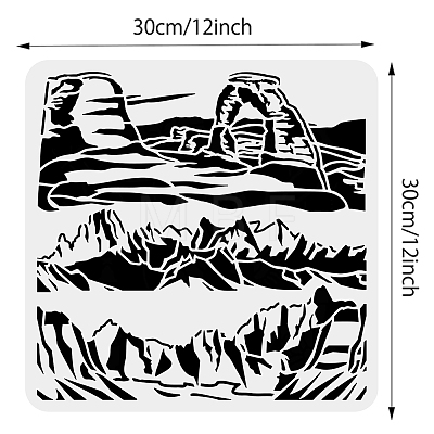 PET Hollow Out Drawing Painting Stencils DIY-WH0418-0046-1