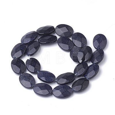Synthetic Blue Goldstone Beads Strands X-G-S292-43-1