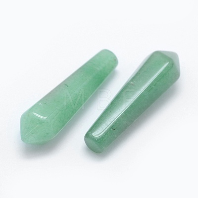 Natural Green Aventurine Pointed Beads G-E490-C10-1