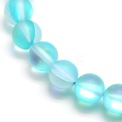 Synthetic Moonstone Beads Strands X-G-F142-10mm-03-1