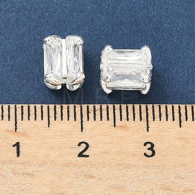 Brass Pave Cubic Zirconia Beads KK-H532-21B-S-1