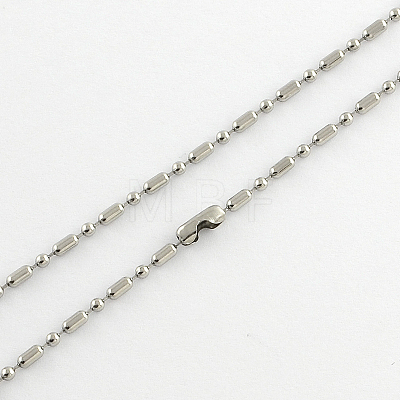 304 Stainless Steel Ball Chain Necklace Making NJEW-R225-04-1