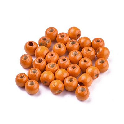 Dyed Natural Wood Beads X-WOOD-Q006-10mm-09-LF-1