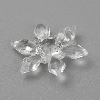 Christmas Transparent Acrylic Connector Charms A-OACR-WH0037-02C-02-1