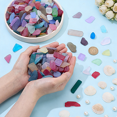 Frosted Glass Cabochons GLAA-GA0002-41-1