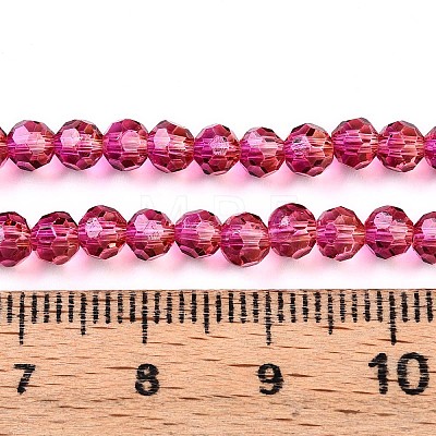 Baking Paint Transparent Glass Beads Strands DGLA-A035-T4mm-A03-1