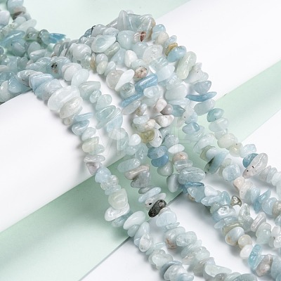 Natural Aquamarine Beads Strands G-G011-10-1